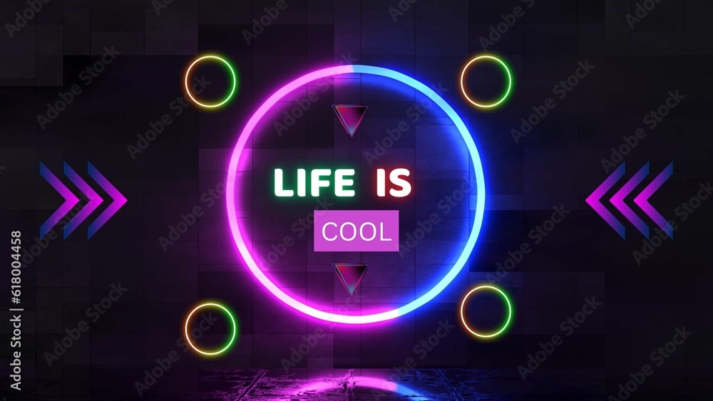 Fototapeta premium Purple and Blue Neon Gamer Youtube Banner 