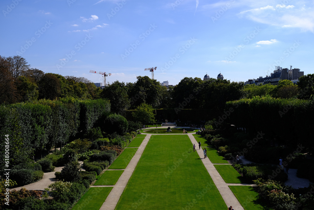 Fototapeta premium Backyard of Rodin Museum, Paris France.