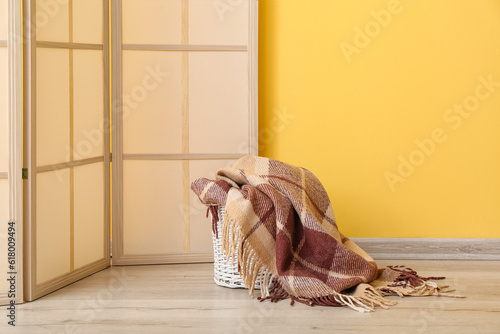 Basket with new soft blanke...