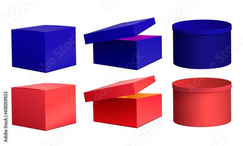 vector cardboard boxes illustration collection