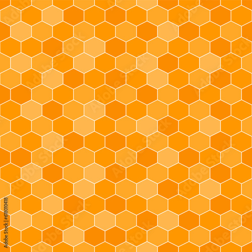 Orange honeycomb pattern. Honeycomb vector pattern. Honeycomb pattern. Seamless geometric pattern for floor, wrapping paper, backdrop, background, gift card, decorating.
