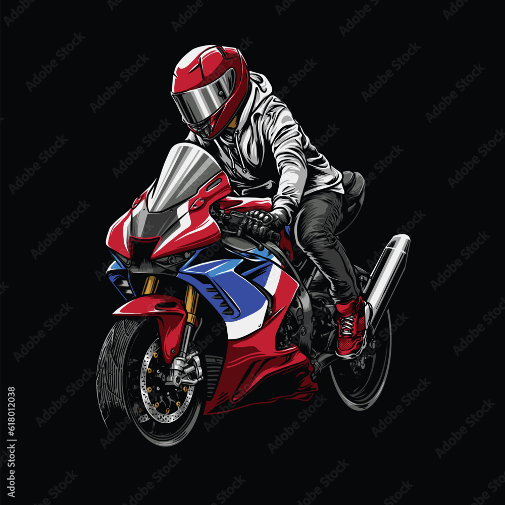 illustration vector sport motorcycle