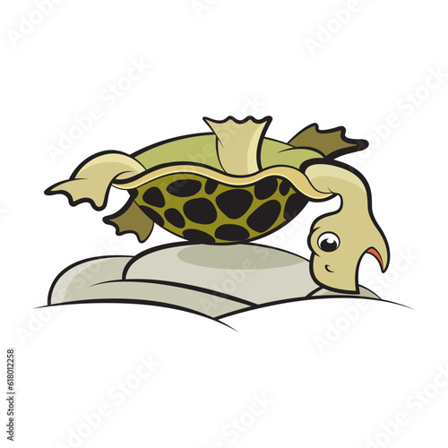 fallen tortoise vector icon