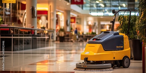 Commercial Cleaning Machine in Mall © dasom