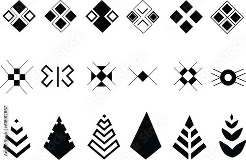 arrangement of geometric shapes