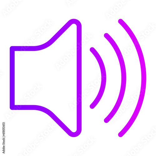 loud speaker gradient icon