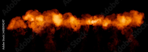 Series of powerful burstings with fire, isolated - object 3D illustration © Dancing Man