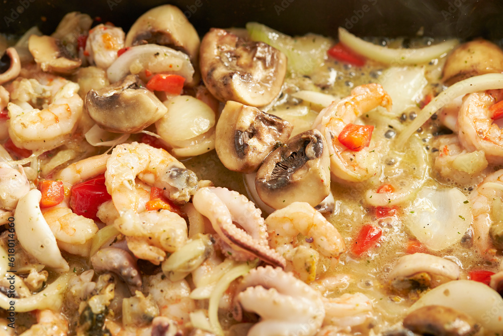 spaghetti with shrimp, seafood oil pasta spaghetti with shrimp, seafood oil pasta