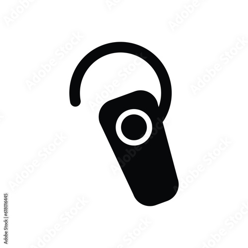 Handsfree bluetooth wireless headset vector icon