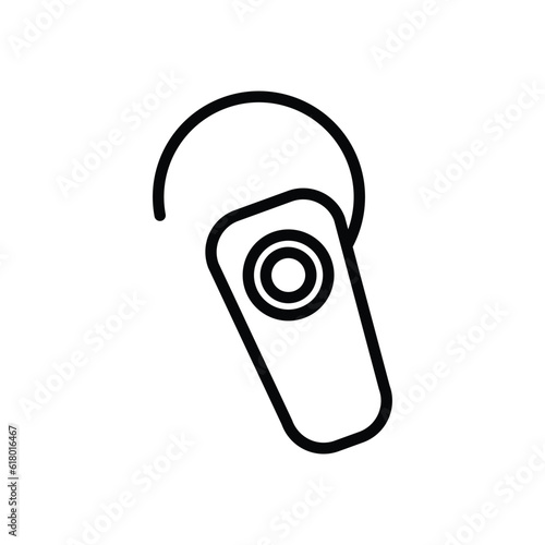 Handsfree bluetooth wireless headset vector icon