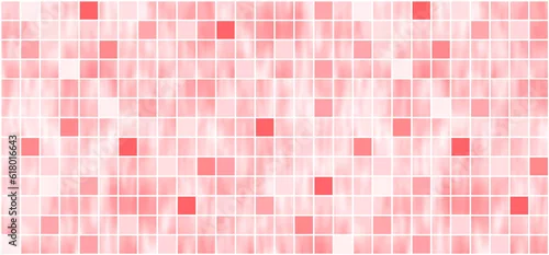 Fototapeta Kwadratowe płytki ścienne, kolorowe pastelowe ilustracje jako tło, Square wall tiles