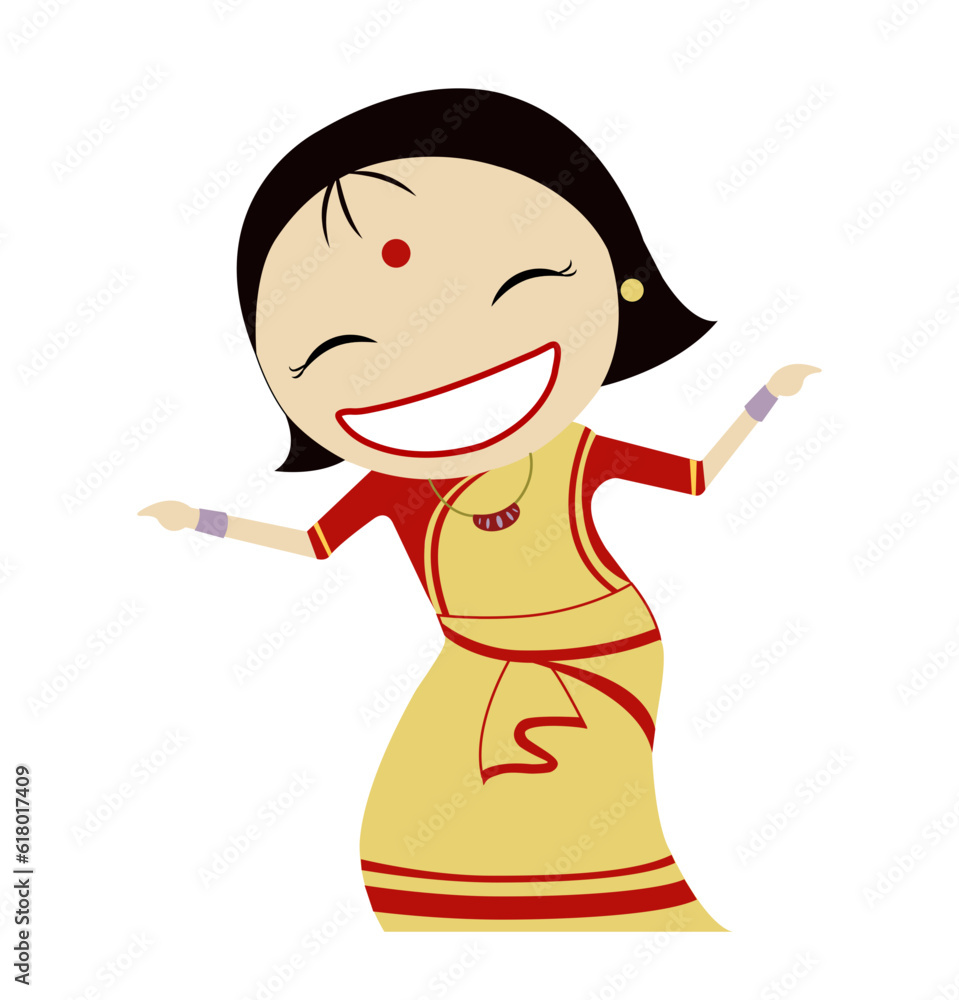 Assamese girl dancing in Bihu festival Assam Assamese girl dancing in Bihu festival Assam