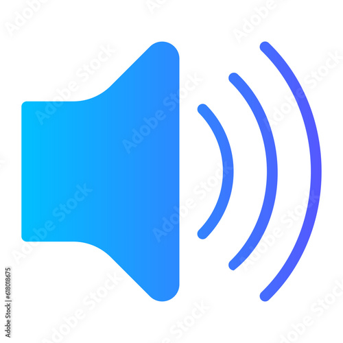 loud speaker gradient icon