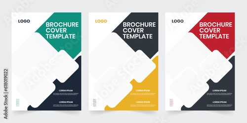 Corporate a4 white blue cover page booklet design, modern annual report marketing diary layout, vector book page graphic style flat flier background