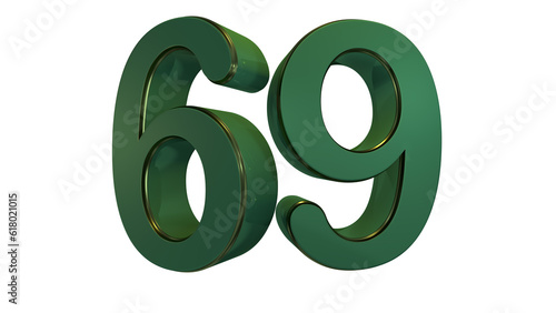 Creative design  3d number 69 photo