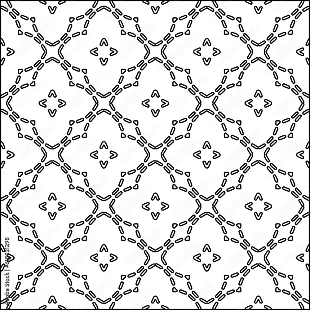 Fototapeta premium Modern stylish abstract texture. Geometric shapes from striped elements. Black and white pattern.