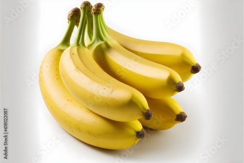 Bunch of bananas isolated on white background with clipping path and full depth of field 