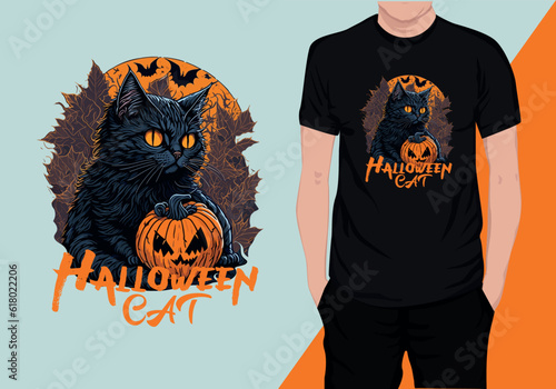 Meow I'm a cat lover Halloween t-shirt design
