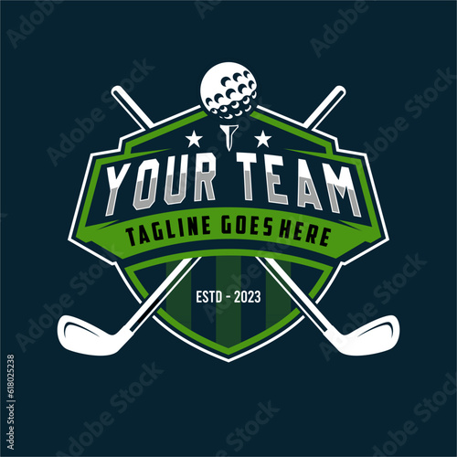 Modern professional golf template logo design for golf club