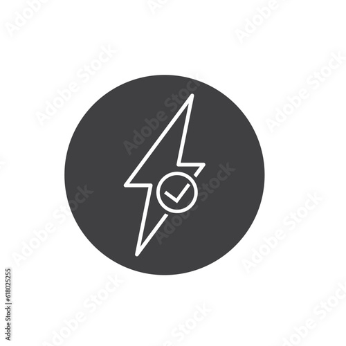 stable voltage and power icon element design template