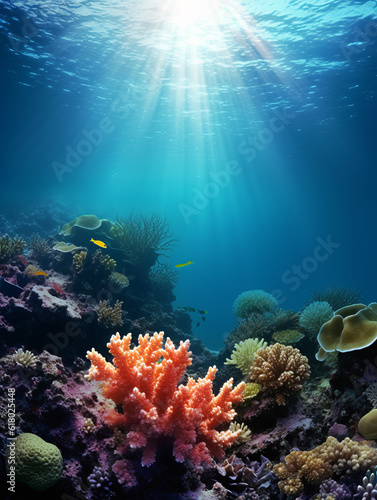 Coral reef sea life corals underwater nature landscape © Kate Visuals