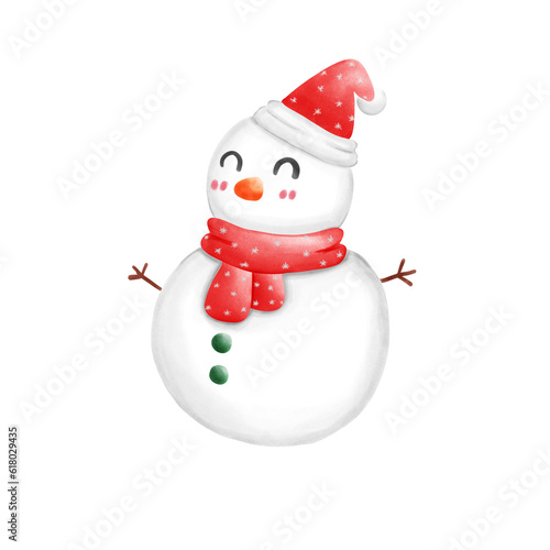 snowman with red hat