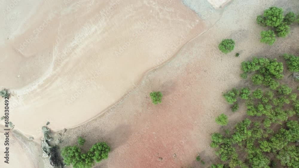 Abstract aerial drone patterns and shapes Roebuck Bay Broome 4K. Abstract aerial drone patterns and shapes Roebuck Bay Broome 4K.