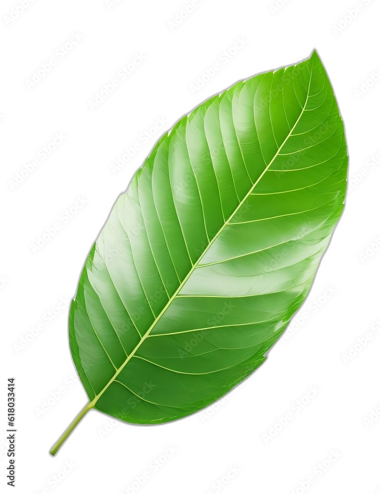 Obraz premium Green leaf isolated on white background