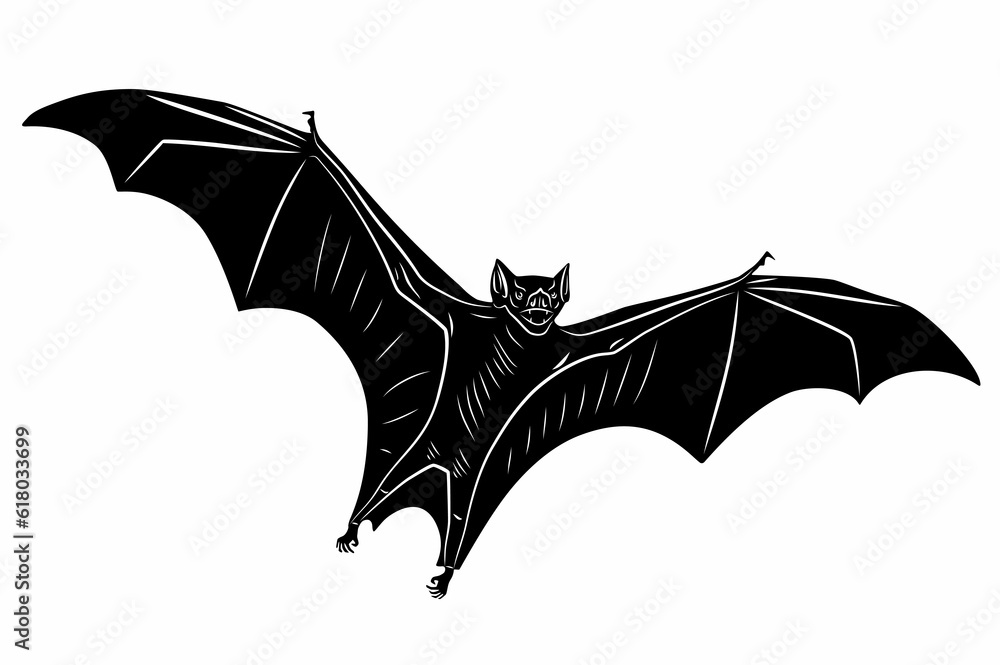 Fototapeta premium illustration of a bat, vector drawing