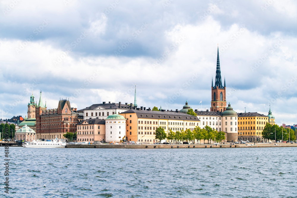 Ciytscape of Riddarholmen on Riddarfjarden bay in Stockholm, Sweden Ciytscape of Riddarholmen on Riddarfjarden bay in Stockholm, Sweden
