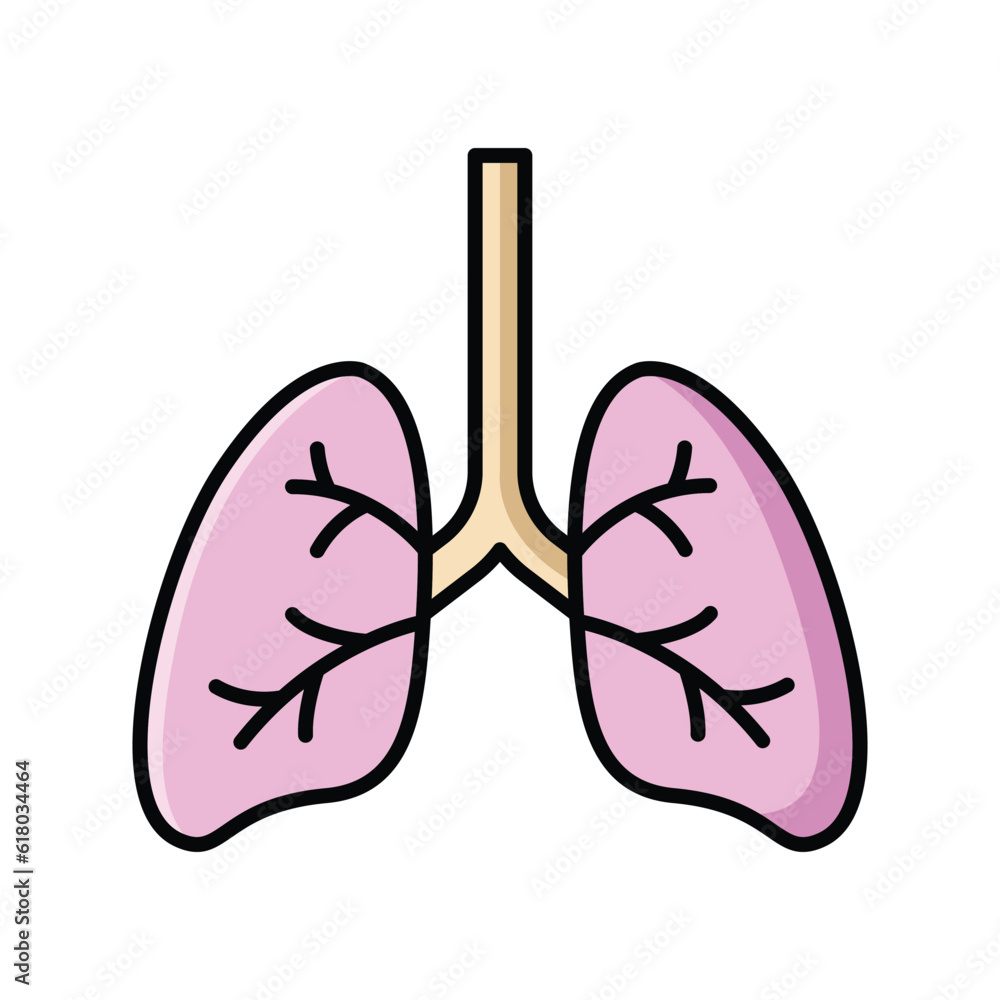 lungs icon vector design template in white background lungs icon vector design template in white background