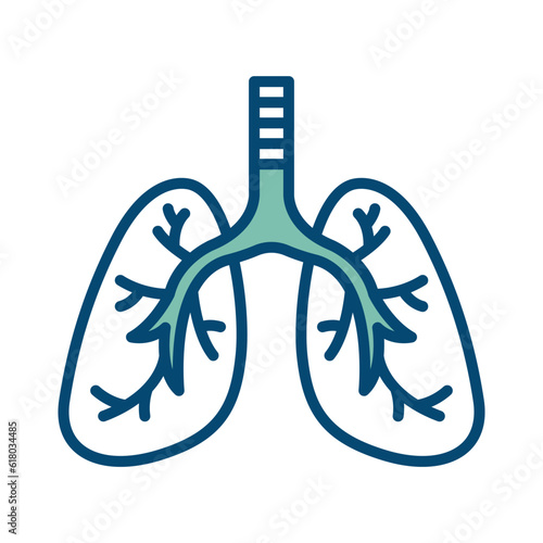 lungs icon vector design template in white background