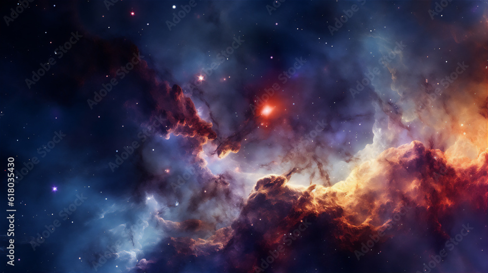 Nebula and space illustration create using generative AI tools