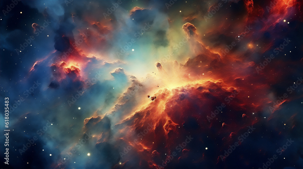 Nebula and space illustration create using generative AI tools