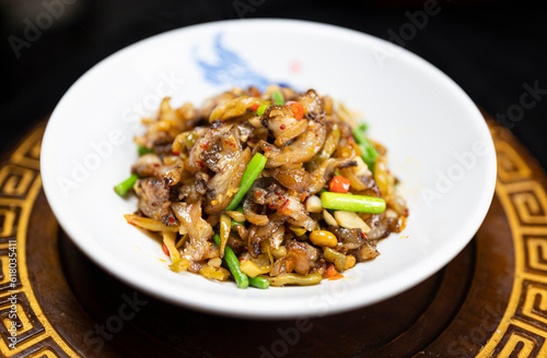 Home cooking in Hunan, China, special Chinese food, indoor shot, close-up, Hunan food