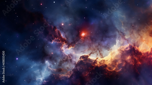 Nebula and space illustration create using generative AI tools