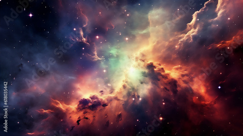 Nebula and space illustration create using generative AI tools © Maizal