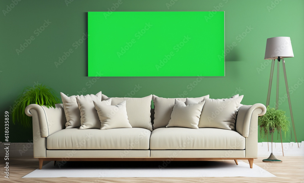 modern living room, Light cream living room sofa with pillows in front