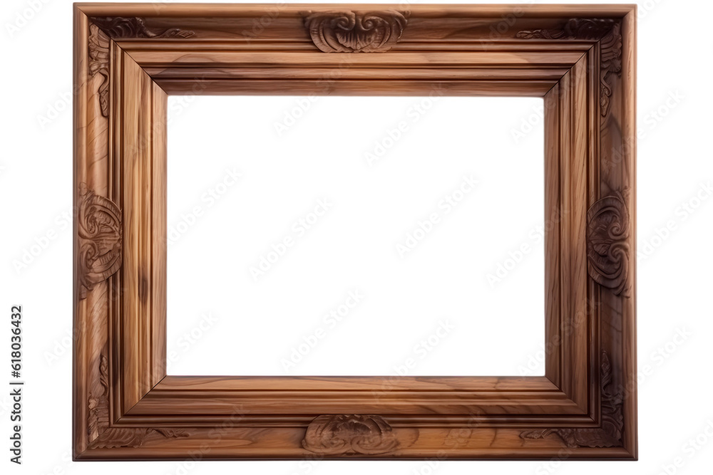 wooden frame isolated on white wooden frame isolated on white