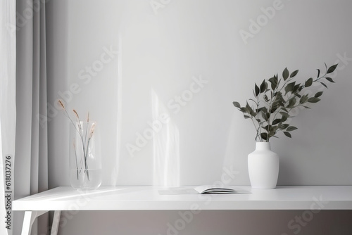 Minimalistic room wwith copy space for designing photo