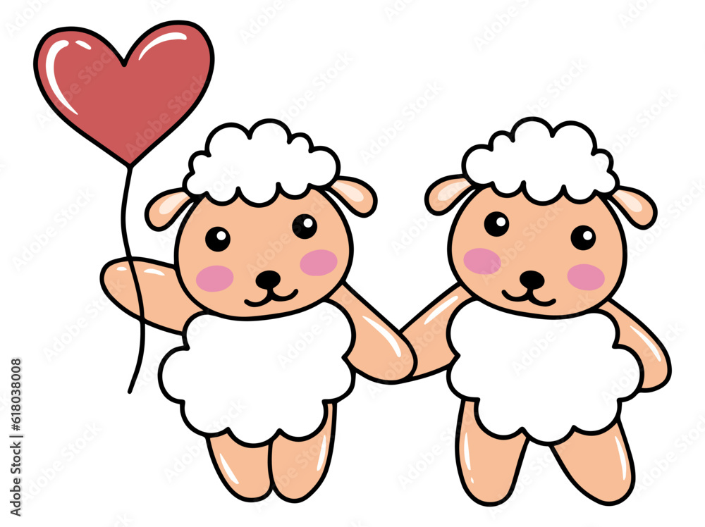 Cute Sheep Cartoon Animal Illustration Cute Sheep Cartoon Animal Illustration