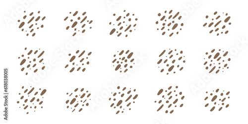 Organic gravel aesthetic art decoration isolated vector illustration.