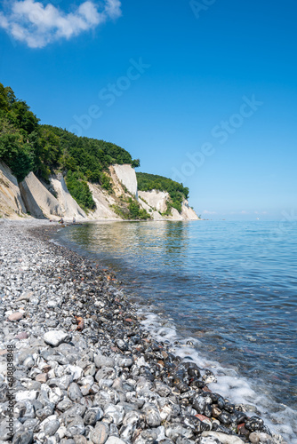 Fototapeta Naklejka Na Ścianę i Meble -  Chalk cliffs along the Baltic sea, Rügen (Ruegen) island, Mecklenburg-Vorpommern, Germany