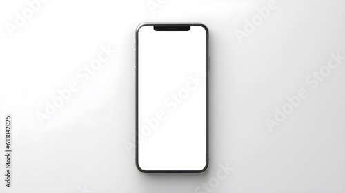white screen mobile phone created with Generative AI 