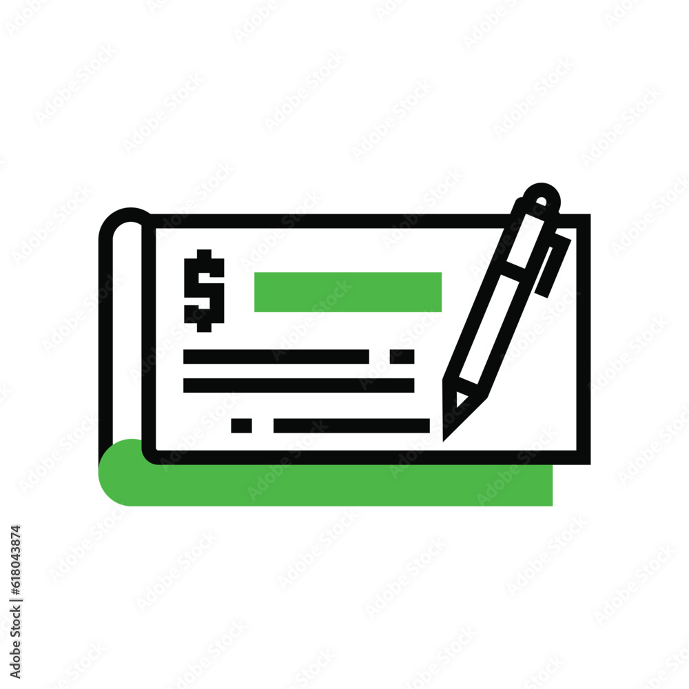 Cheque icon illustration design. Vector design Cheque icon illustration design. Vector design