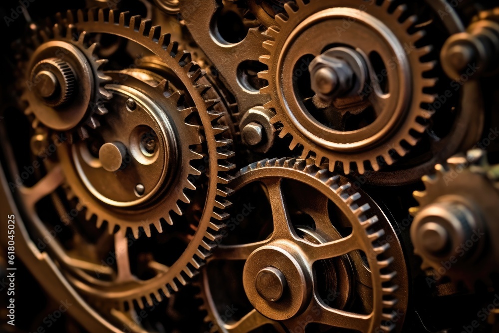 The combination of mechanical textures and atmospheric tones. Generative AI The combination of mechanical textures and atmospheric tones. Generative AI