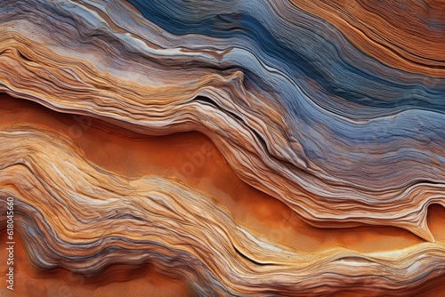 Harmonious blend of wood shapes and textures found in nature. Generative AI