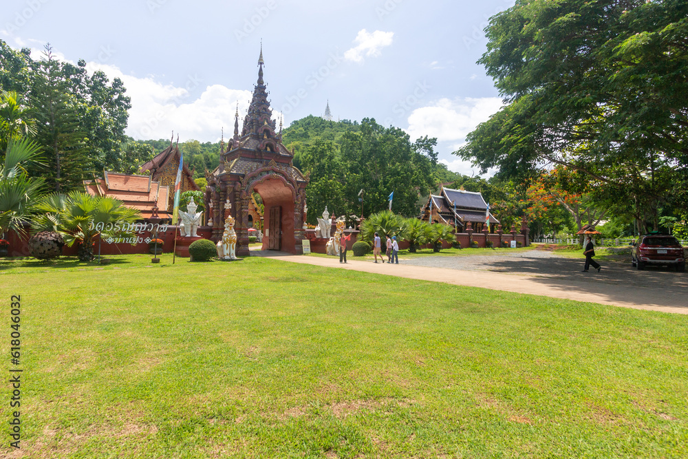 Wihan Luang Pho Tunjai. Wat Aranyawat (Ban Pong), Hang Dong, Chiang Mai in Northern Thailand.