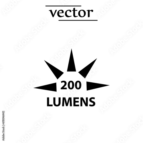 lumen icon flat illustration design on white background..eps