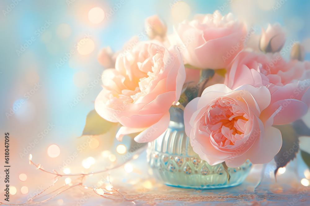 Pink flowers, AI generated Pink flowers, AI generated
